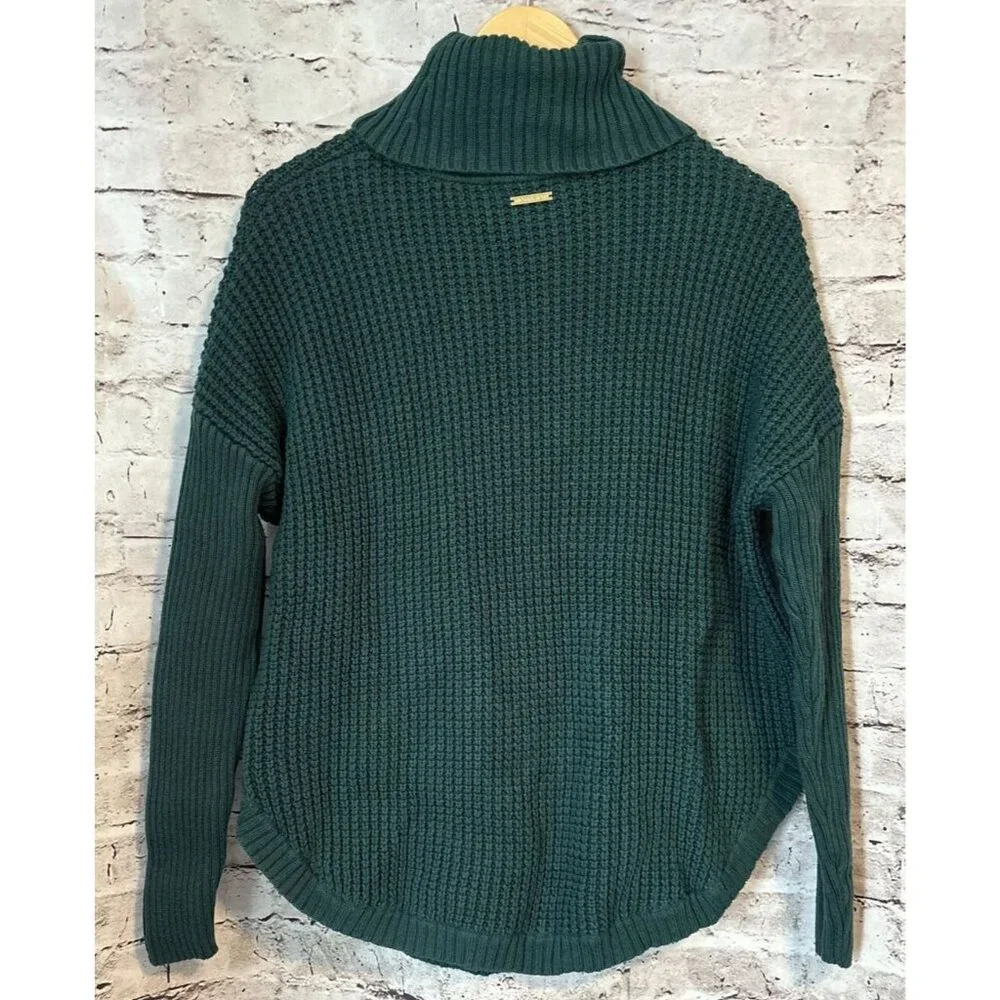 Michael Kors Green Turtleneck Sweater Pockets‎ Cotton Women’s Size S